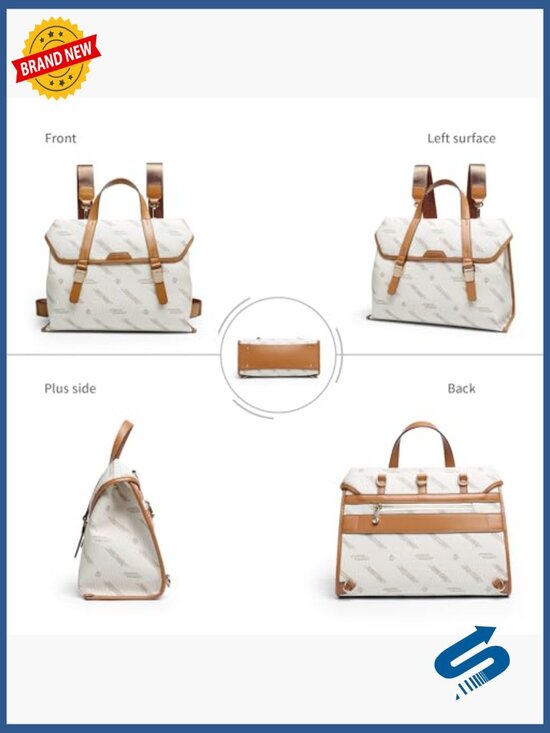 Large PU Leather Backpack Purse Vintage Satchel Convertible Shoulder Bag Travel main image 4
